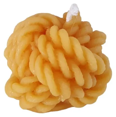 Zdjęcie produktu dla Ręcznie robiona świeca z wosku pszczelego, kulista, o średnicy 4 cm, naturalna świeca