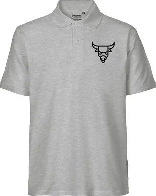 Produktbild von Huuraa Herren Polo Shirt Stier Sternzeichen Symbol L Sport Grey Bio Baumwolle Fairtrade Poloshirt Geschenkidee