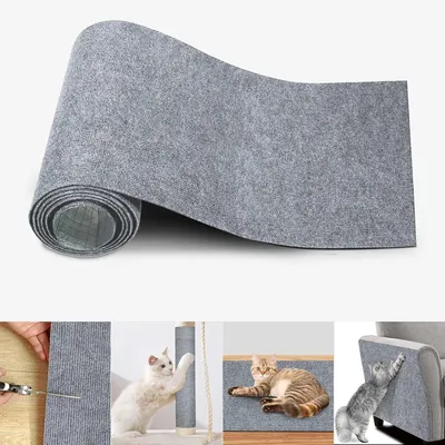 Produktbild von Selbstklebend Katzenkratzmatte 40x200cm,DIY Kratzbretter Katze, Kratzteppich,Kratzmatte Sofa, Katzen Möbel Schutz, Schneidbar, Kratzmatte Katze Wand