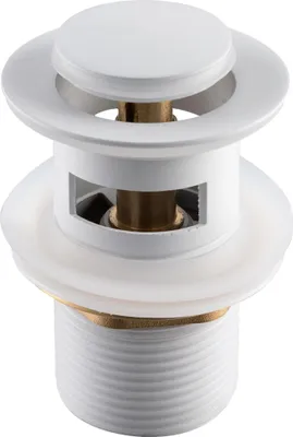 Produktbild von Balneo Stöpsel Klick-Klack Universell mit Überlauf Messing 38 mm x G1 1/4 weiß