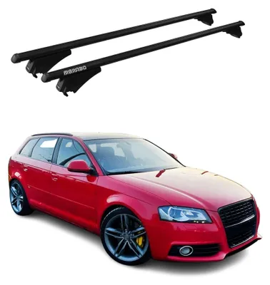 Produktbild von Menabo Grundträger Dachträger für Audi A3 Sportback 2005-2013 ABE Alu Schwarz 2x