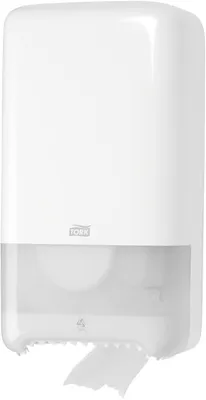 Produktbild von Tork 557500, Toilettenpapierspender für Großpackung, Weiß, Kunststoff, 184 mm, 140 mm, 344 mm