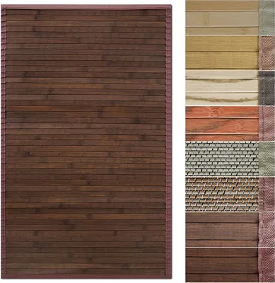 Produktbild von Bambus-Teppich Bambusmatte mit Stoffrahmen Oak 200 x 300 cm