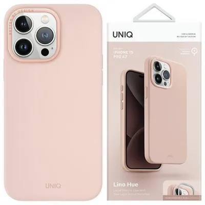 Produktbild von Uniq Etui Lino Hue Iphone 15 Pro Max 6.7"" Magclick Charging Różowy/Blush Pink