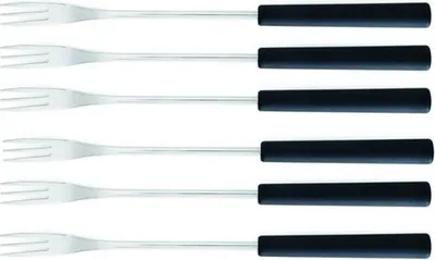 Produktbild von Set 6 Fondue-Gabeln - Schwarz - Tisch und Kochen