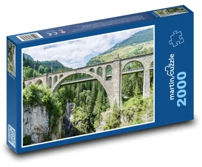 Zdjęcie produktu dla martinpuzzle - Puzzle 2000 - Most kolejowy - Szwajcaria