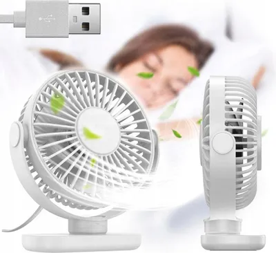 Obrázok produktu pre USB ventilátor Tichý mini stolný ventilátor TOPK K62C biely