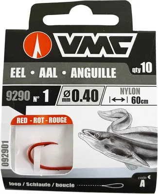 Produktbild von VMC Aalhaken 9290 Rot Vorfachhaken 60cm #2