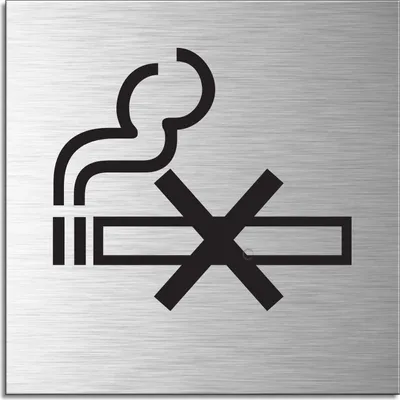 Produktbild von Schild - Rauchen verboten | Türschild 120 x 120 mm Aluminium selbstklebend