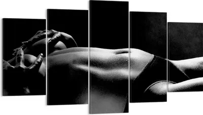 Produktbild von Bild auf Leinwand - Leinwandbild - Anatomie Frau nackt - 160x85cm - Wand Bild - Wanddeko - Leinwanddruck - Bilder - Kunstdruck - Wanddekoration - Leinwand bilder - Wandkunst - EA160x85-1362
