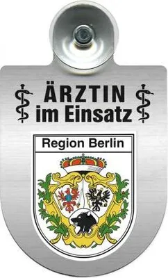 Produktbild von Einsatzschild Windschutzscheibe incl. Saugnapf - Ärztin im Einsatz - 309479 Color - Region Berlin