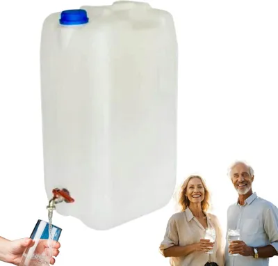 Produktbild von Anwicar Wasserkanister mit hahn - Wasser Kanister mit zapfhahn 30l - Camping Wassertank - Weiß