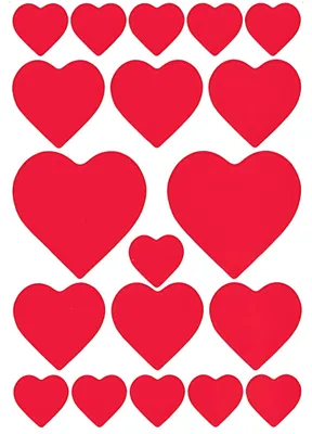 Produktbild von Herma DECOR stickers hearts red 3 sheets, 3 pcs
