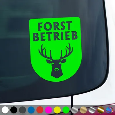 Produktbild von PantherPixel Forstbetrieb Aufkleber Forstwirt Forstwirtschaft Sticker Auto Geschenkidee Farbe Neon-Grün