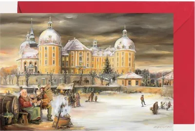 Produktbild von Miniadventskalender Moritzburg als Klappkarte mit Umschlag