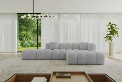Produktbild von ALTDECOR Ecksofa in L-Form OLEA-L2 - 289x176x71 cm Hellgrau - Corner Sofa Bett Eckcouch Couch Wohnlandschaft Cauchsofa