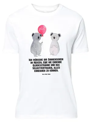 Produktbild von Mr. & Mrs. Panda Größe M T-Shirt Koala Luftballon - Weiß - Geschenk, mit Spruch, Geburtstag, Herren, Shirt, Tshirt, Party