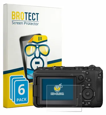 Produktbild von 6x Für Canon EOS R6 V Schutzfolie BROTECT Displayschutz Display Schutz Folie Klar Transparent