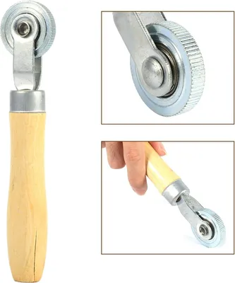 Produktbild von Reifenreparaturwerkzeugset mit Holzgriff und Rollenlager-Rad - Arbeitsersparendes Pannenwerkzeug für Autoreifen
