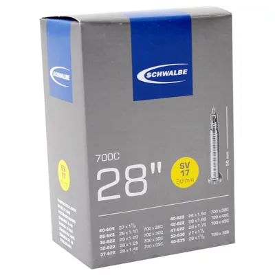 Imagen del producto de Cámara para bicicleta Schwalbe SV17, tamaño 28 x 1 3/8 (28/47-622/635), código de producto 10400093 (GV50), número de producto 10400093