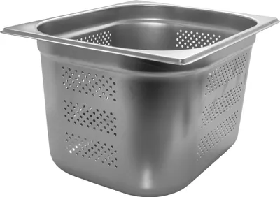 Produktbild von GN 1/2 Gastronormbehälter GN-Behälter Edelstahl 12,5 Liter Tiefe 200mm ***GELOCHT***