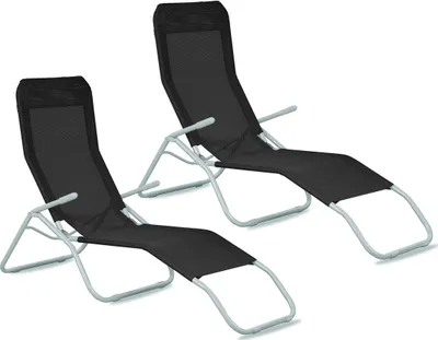 Produktbild von Aga 2x Gartenliege SIESTA MR4250 Schwarz