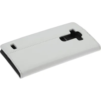 Produktbild von PhoneNatic Kunst-Lederhülle kompatibel mit LG G4s / G4 Beat - Book-Case weiß + 2 Schutzfolien