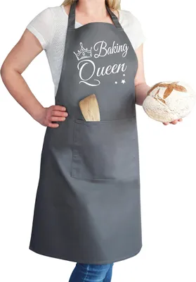 Immagine prodotto di Grembiule da cucina per donna, con tasche, colore grigio