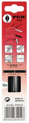 Produktbild von Metallsägeblatt 310 L.150mm ZpZ 25 1-s.12 St./Karte PUK