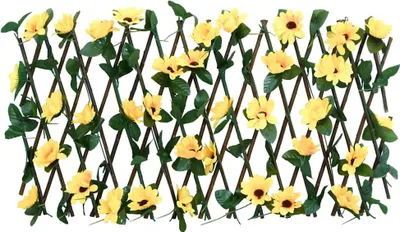 Produktbild von vidaXL Rankgitter mit Künstlichem Efeu Erweiterbar Gelb 180x20 cm
