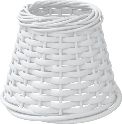 Produktbild von vidaXL Lampenschirm Weiß Ø15x12 cm Korbweide