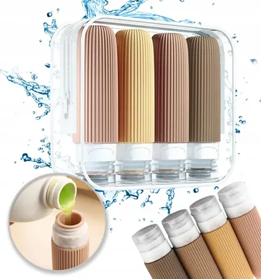 Produktbild von Ecarla 4-in-1 Reiseflaschen Set Silikon 90ml