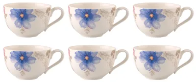 Produktbild von Villeroy & Boch Mariefleur Gris 6er Set Kaffeetassen Basic 390 ml Porzellan