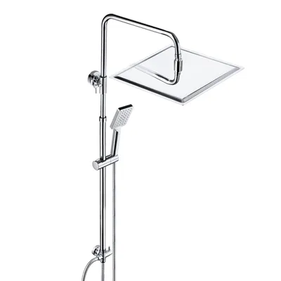 Immagine prodotto di JOHO Colonna Doccia senza Miscelatore in Acciaio Inox 304 Cromato Set Doccia a Pioggia con Soffione e Doccetta a Mano 30×30cm quadrato