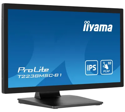 Zdjęcie produktu dla iiyama ProLite T2238MSC-B1, 54,6 cm (21.5"), 1920 x 1080 px, Full HD, LED, 5 ms, Czarny