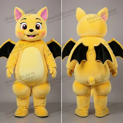 Immagine prodotto di Mascotte MASTICOT pipistrello giallo dalle ali arrotondate
