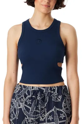 Productafbeelding van Schiesser dames topje zonder mouwen, maat 36, kleur: marineblauw