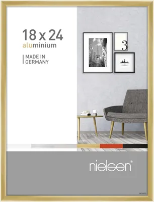 Produktbild von nielsen Aluminium Bilderrahmen Pixel, 18x24 cm, Gold