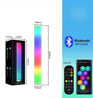 Produktbild von RGB Sternenhimmel Lampe - Tischlampe - 16 Farben - dimmbar - musikaktiv - Fernbedienung & App Steuerung - 5V USB DC