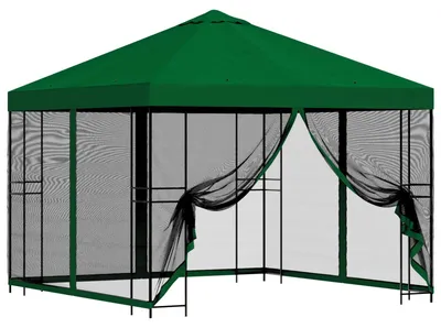 Image de Abri de jardin avec parois 3 x 3 m Vert Polyester et Acier