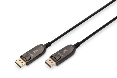 Produktbild von DIGITUS DisplayPort AOC Hybrid Glasfaserkabel, UHD 8K, 20m