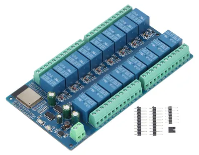 Obrázok produktu pre Relé modulová doska 16 kanálov pre vývoj ESP32-WROOM Smart Home DC5-12V