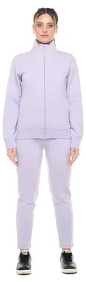 Image de Sweat-shirt à col et fermeture éclair pour femme, non molletonné, Leone Basic