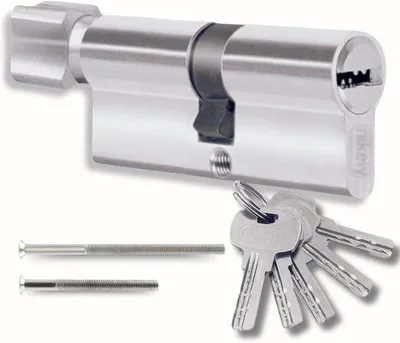 Productafbeelding van Profielcilinder met knop 40/40 mm met 5 sleutels voor binnendeur en buitendeur