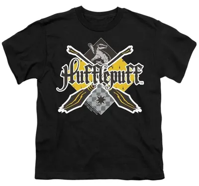 Immagine prodotto di Maglietta "Hufflepuff" di Harry Potter per bambini, modello TV37317 (taglia 128), colore nero