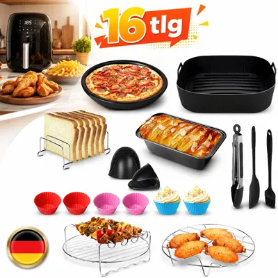 Produktbild von Air Fryer Zubehör AF400EU AF300EU Silikon Set 16-teiliges Backformen AF500EU DE