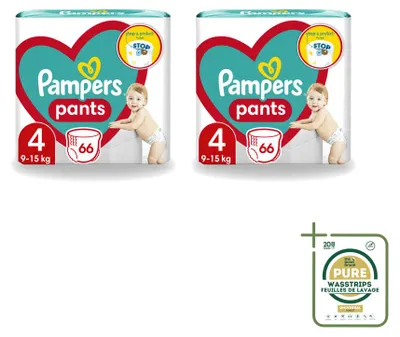 Produktbild von 2 x Pampers Pants Windelhosen Größe 4, 9–14 kg - Vorratspackung - 2 Stücke