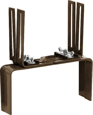 Image de Siena Garden support pour caissettes à fleurs en H pour parapets, brun (1 paire)