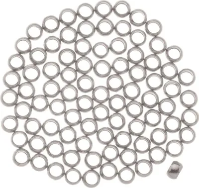 Produktbild von Glorex Quetschperlen 3 mm silberfarben ca. 35 Stück