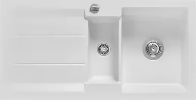 Produktbild von Flächenbündige Spüle GENEA 100 F in SATIN mit Excenterbedienung / Einbauspüle / Flächenbündig